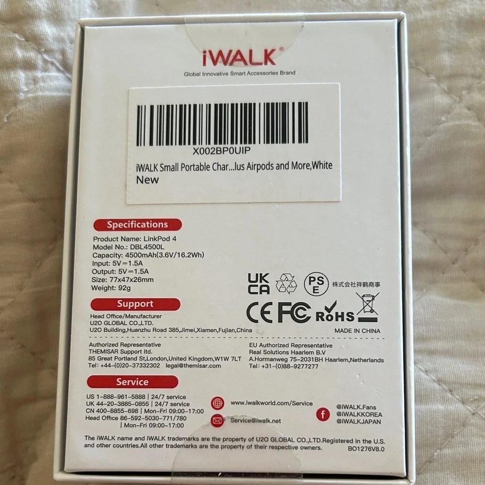 iWALK LinkPod 4 White Docking Battery for iPhone - SEALED